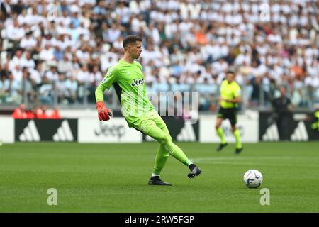 Wojciech Szczesny of Juventus FC during the match between Juventus FC and SS Lazio on September 16, 2023 at Allianz Stadium in Turin, Italy. Stock Photo