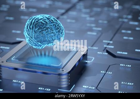 Neuro interface. Artificial brain. Microprocessor with artificial ...