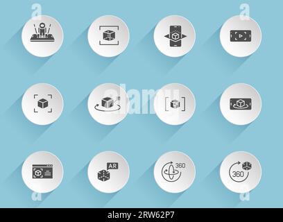 augmented reality vector icons Stock Vector