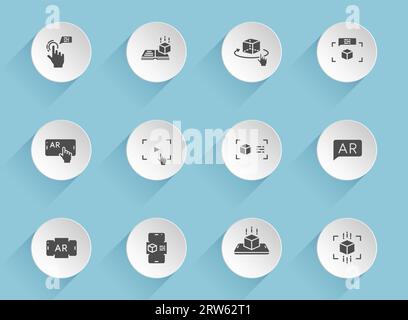 augmented reality vector icons Stock Vector