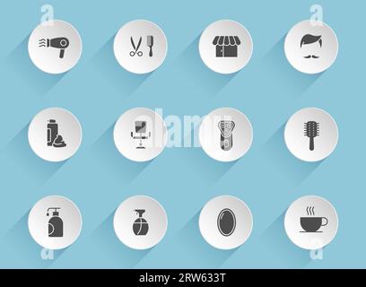barbershop vector icons Stock Vector