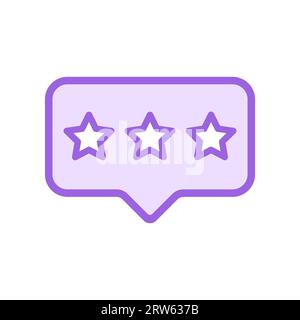 reviews line icon in two colors isolated Stock Vector