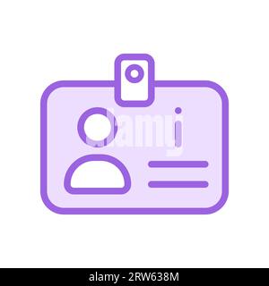 badge line icon in two colors isolated Stock Vector