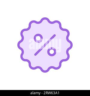 discount line icon in two colors Stock Vector