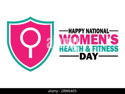 Happy National Women's Health and Fitness Day. Vector illustration. Design for banner, poster or print. Stock Vector