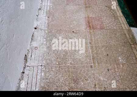 Vintage pavement on the sidewalk Stock Photo