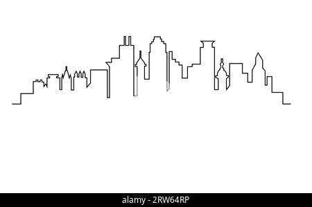 Chicago city skyline sketch Stock Photo