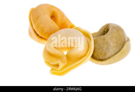 dry ravioli isolated on white background Stock Photo