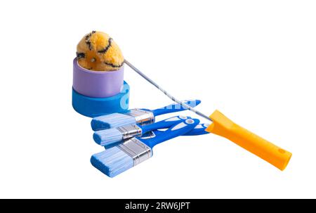 painting tools isolated on white background Stock Photo