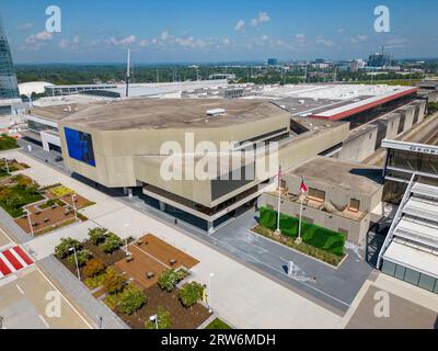 Atlanta, GA, USA - September 8, 2023: Aerial photo GWCC Building Atlanta GA Georgia World Congress Center Stock Photo