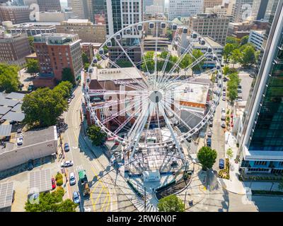 Atlanta, GA, USA - September 8, 2023: Aerial photo Skyview Atlanta Georgia 2023 Stock Photo