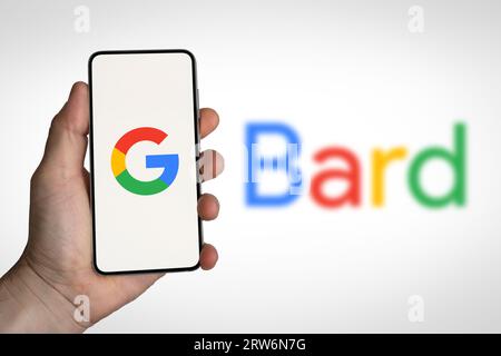 Google Bard - generative artificial intelligence chatbot Stock Photo