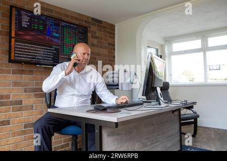 Businesman working from home Stock Photo