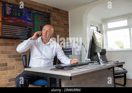 Businesman working from home Stock Photo