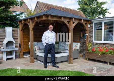 Businesman working from home Stock Photo