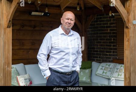 Businesman working from home Stock Photo