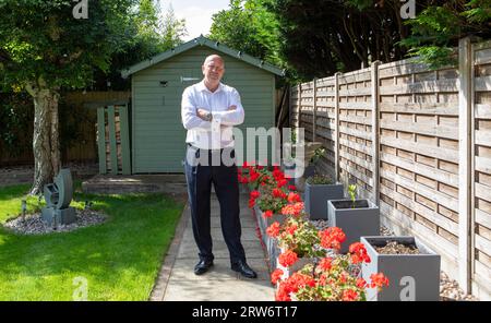 Businesman working from home Stock Photo