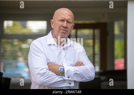 Businesman working from home Stock Photo