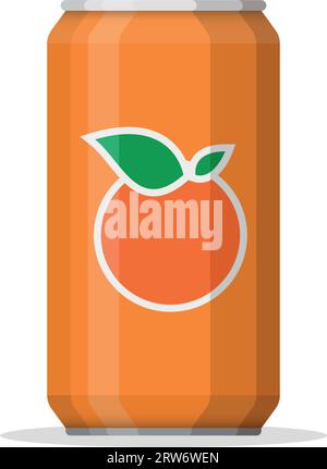 Soda drink icon in flat style. Aluminum can vector illustration on isolated background. Water bottle sign business concept. Stock Vector