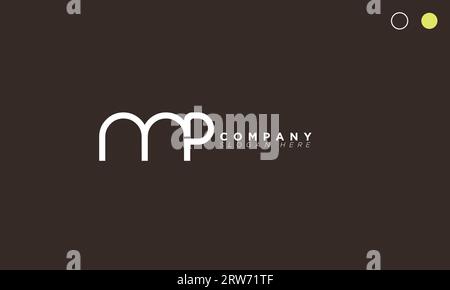 MP Alphabet letters Initials Monogram logo Stock Vector