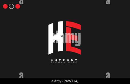 KE Alphabet letters Initials Monogram logo Stock Vector