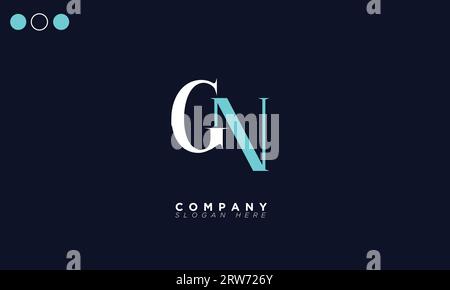 CN Alphabet letters Initials Monogram logo Stock Vector