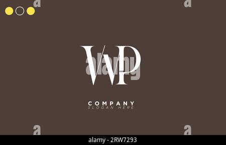 WP Alphabet letters Initials Monogram logo Stock Vector