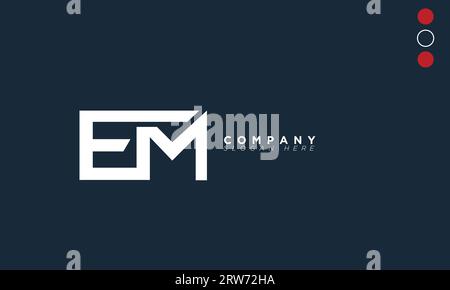 EM Alphabet letters Initials Monogram logo Stock Vector