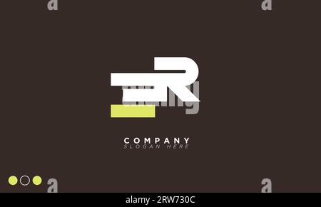 ER Alphabet letters Initials Monogram logo Stock Vector