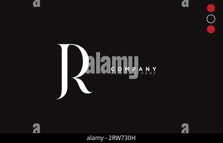 JR Alphabet letters Initials Monogram logo Stock Vector