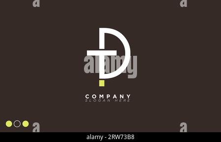 TD Alphabet letters Initials Monogram logo Stock Vector