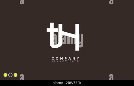 TH Alphabet letters Initials Monogram logo Stock Vector