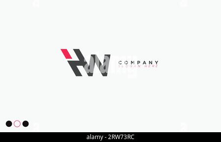 HW Alphabet letters Initials Monogram logo Stock Vector