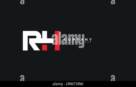 RH Alphabet letters Initials Monogram logo Stock Vector