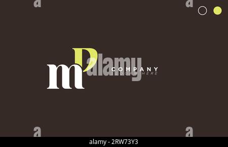 MP Alphabet letters Initials Monogram logo Stock Vector