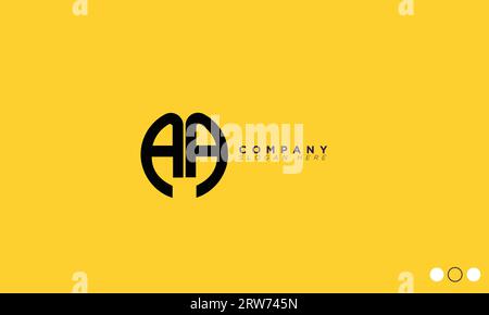 AA Alphabet letters Initials Monogram logo Stock Vector