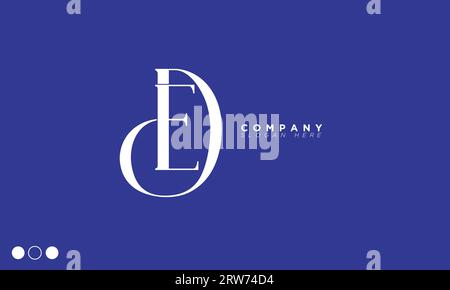 ED Alphabet letters Initials Monogram logo Stock Vector
