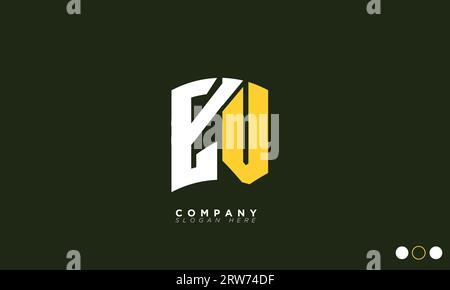 EU Alphabet letters Initials Monogram logo Stock Vector