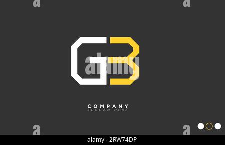 GB Alphabet letters Initials Monogram logo Stock Vector