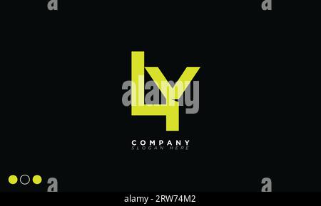 LY Alphabet letters Initials Monogram logo Stock Vector