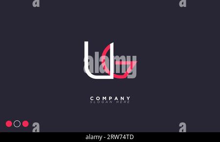 UG Alphabet letters Initials Monogram logo Stock Vector