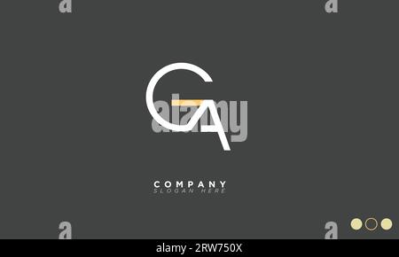 GA Alphabet letters Initials Monogram logo Stock Vector