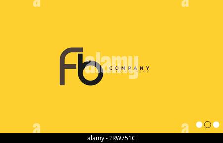 FB Alphabet letters Initials Monogram logo Stock Vector