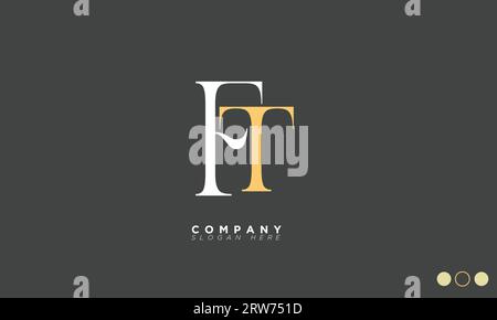 FT Alphabet letters Initials Monogram logo Stock Vector