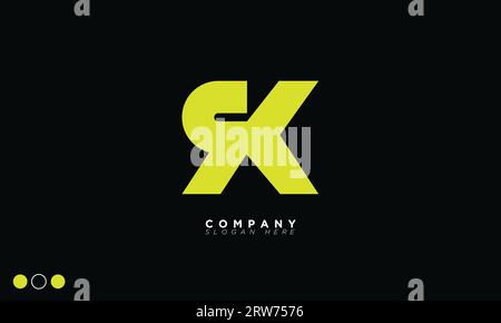 RK Alphabet letters Initials Monogram logo Stock Vector