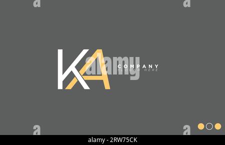 KA Alphabet letters Initials Monogram logo Stock Vector