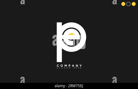 PE Alphabet letters Initials Monogram logo Stock Vector
