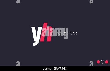 YH Alphabet letters Initials Monogram logo Stock Vector