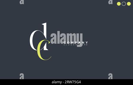 DC Alphabet letters Initials Monogram logo Stock Vector