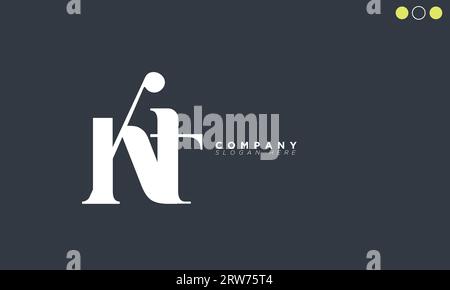 KT Alphabet letters Initials Monogram logo Stock Vector